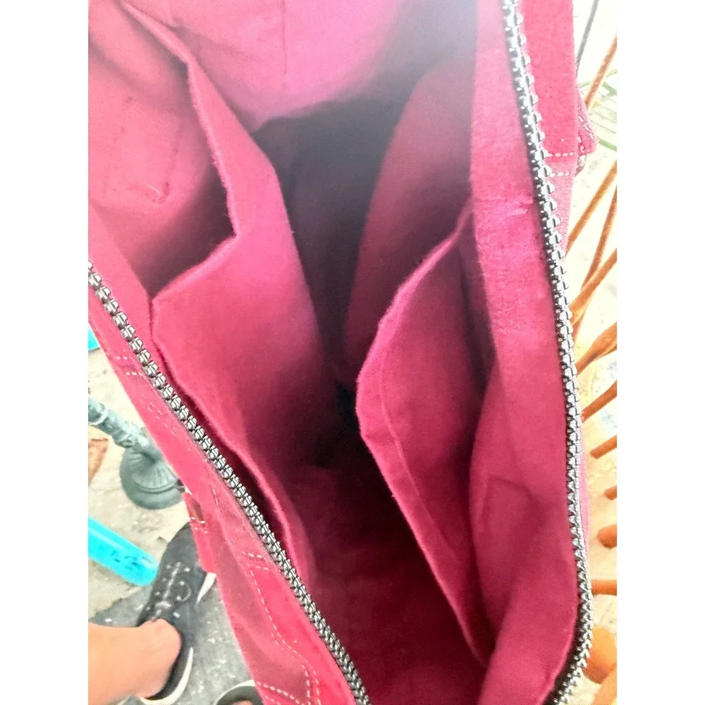 Burgundy Patchwork Tote Bag Faux Suede Plaid Shoulder Bag Fall Boho Purse